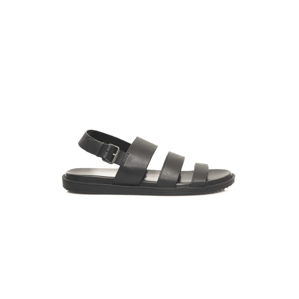 Cerruti 1881 Black Cowhide Men Sandal - ClickThatClicks 