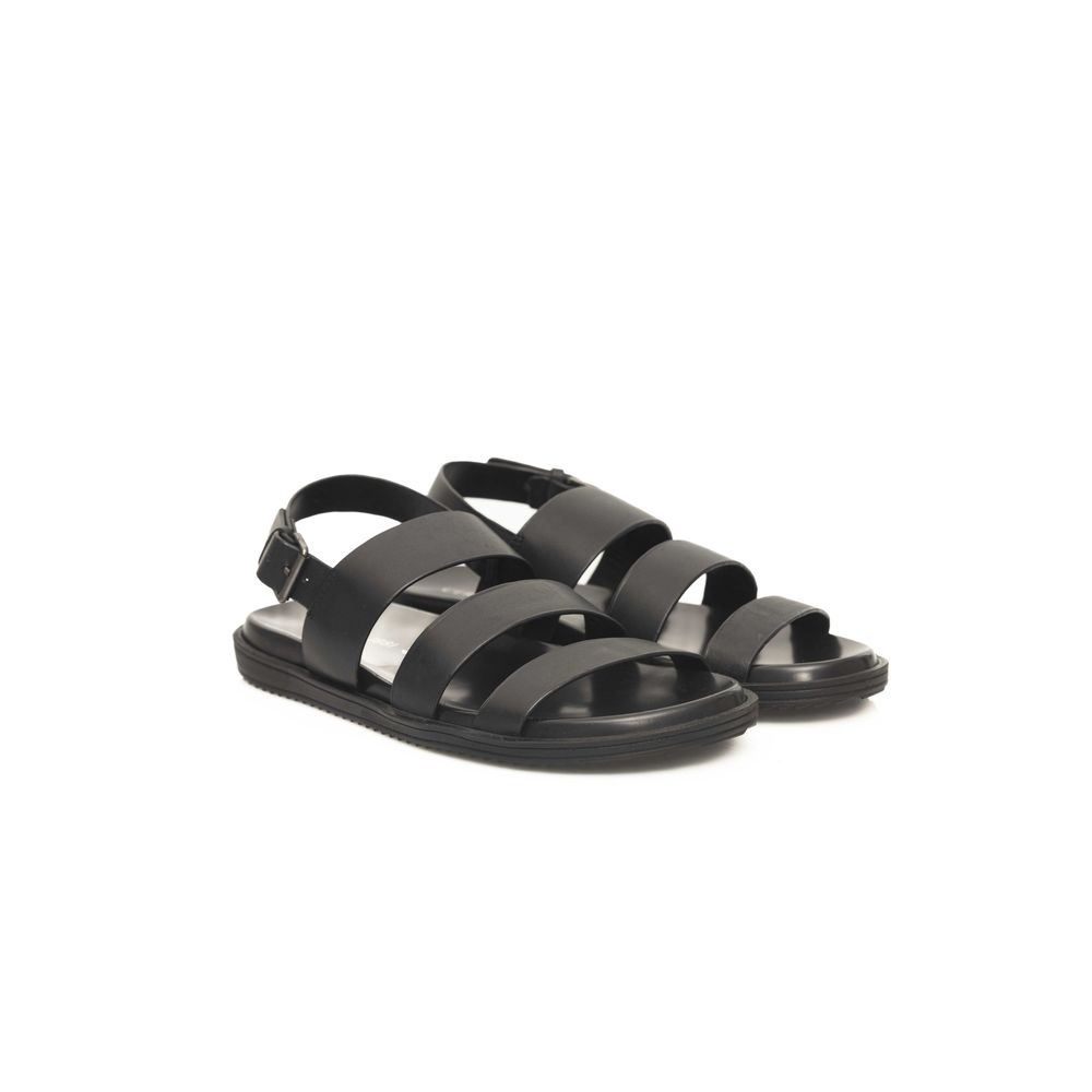 Cerruti 1881 Black Cowhide Men Sandal - ClickThatClicks 