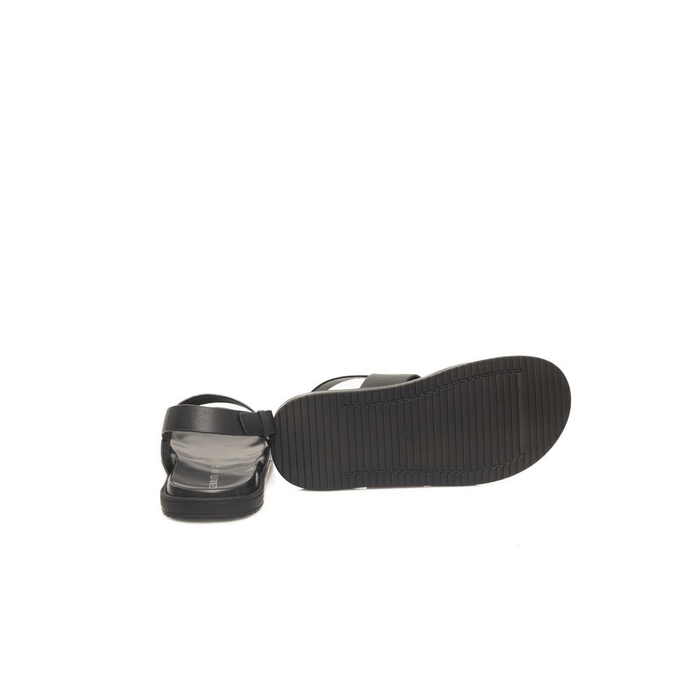 Cerruti 1881 Black Cowhide Men Sandal - ClickThatClicks 