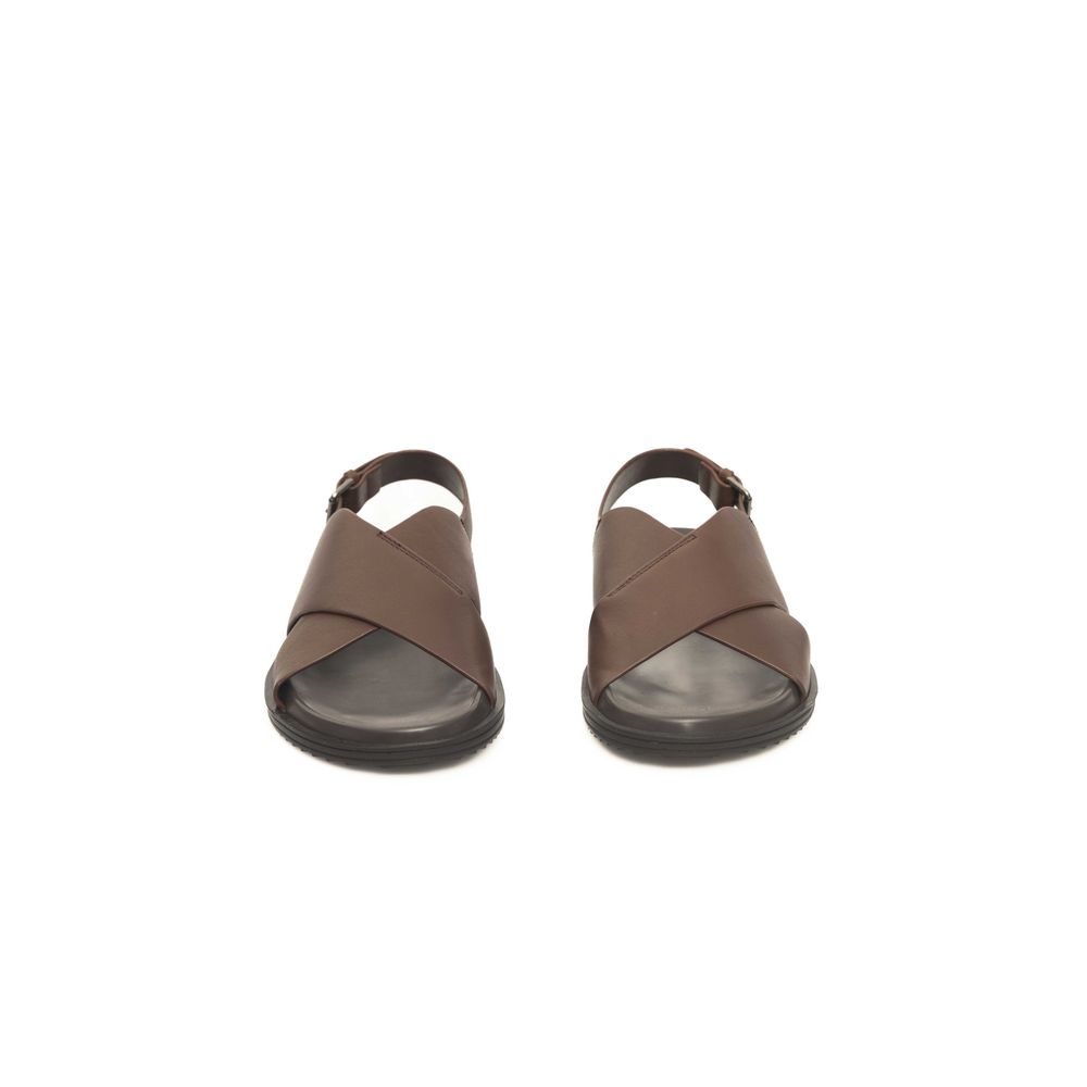 Cerruti 1881 Brown Cowhide Men Sandal - ClickThatClicks 