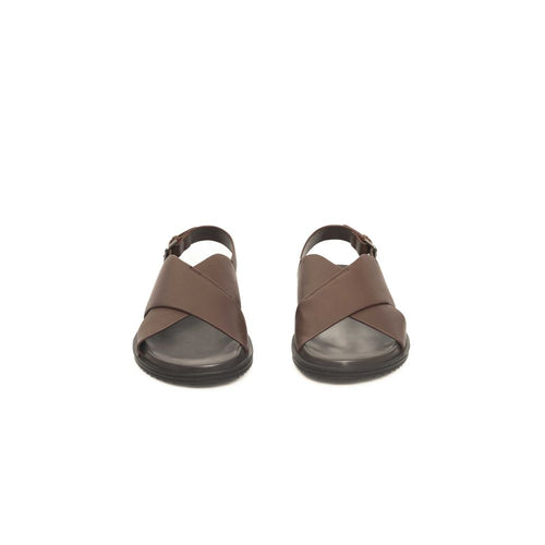 Cerruti 1881 Brown Cowhide Men Sandal - ClickThatClicks 