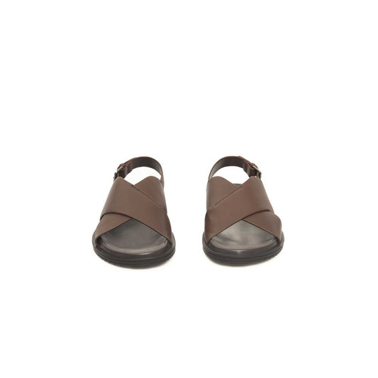 Cerruti 1881 Brown Cowhide Men Sandal - ClickThatClicks 