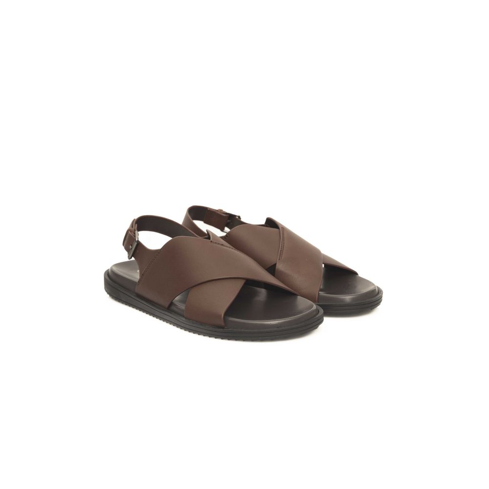Cerruti 1881 Brown Cowhide Men Sandal - ClickThatClicks 