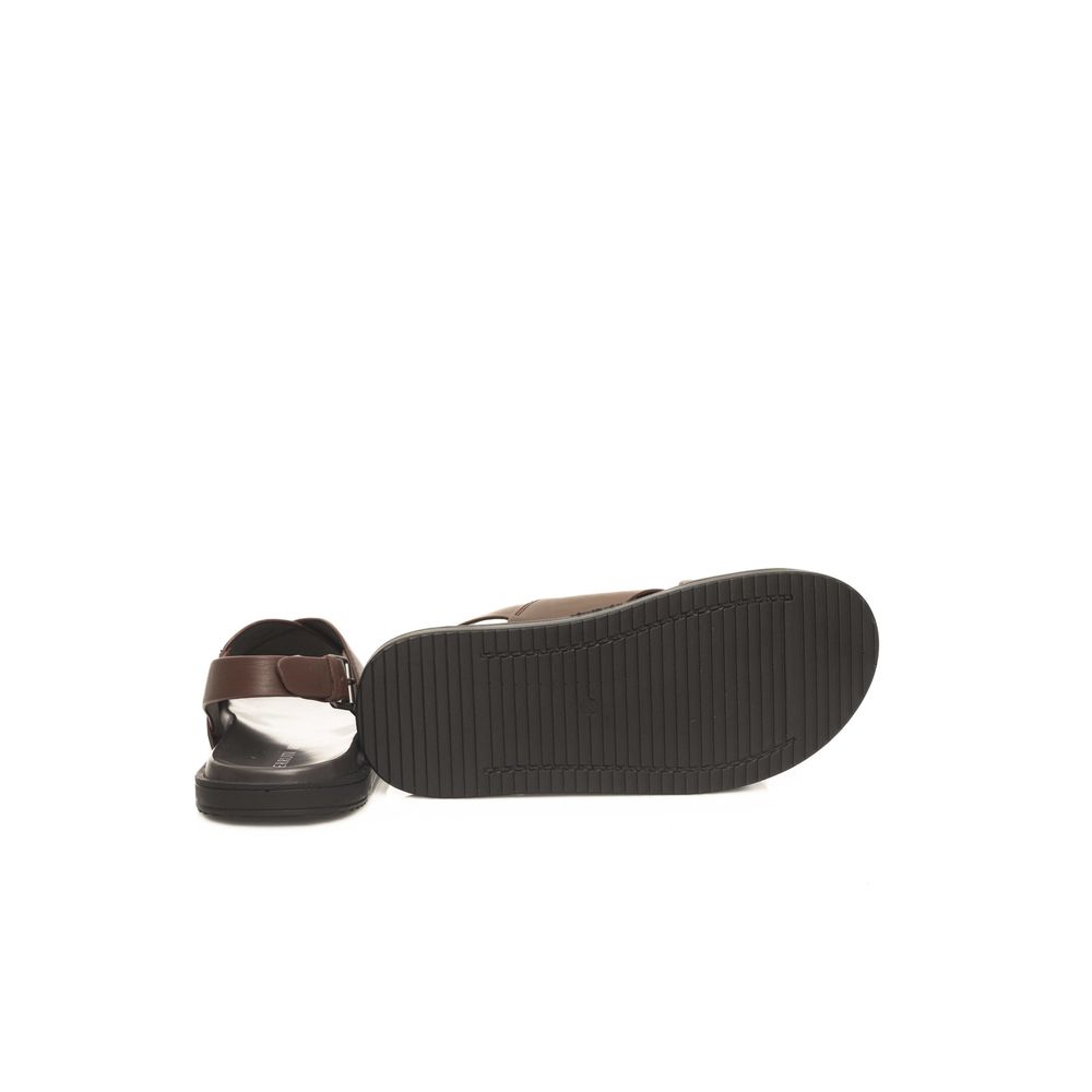 Cerruti 1881 Brown Cowhide Men Sandal - ClickThatClicks 
