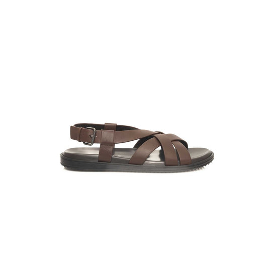 Cerruti 1881 Brown Cowhide Men Sandal - ClickThatClicks 