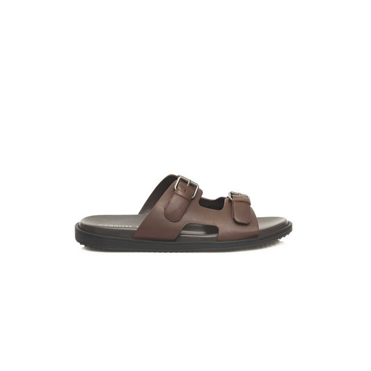 Cerruti 1881 Brown Cowhide Men Sandal - ClickThatClicks 
