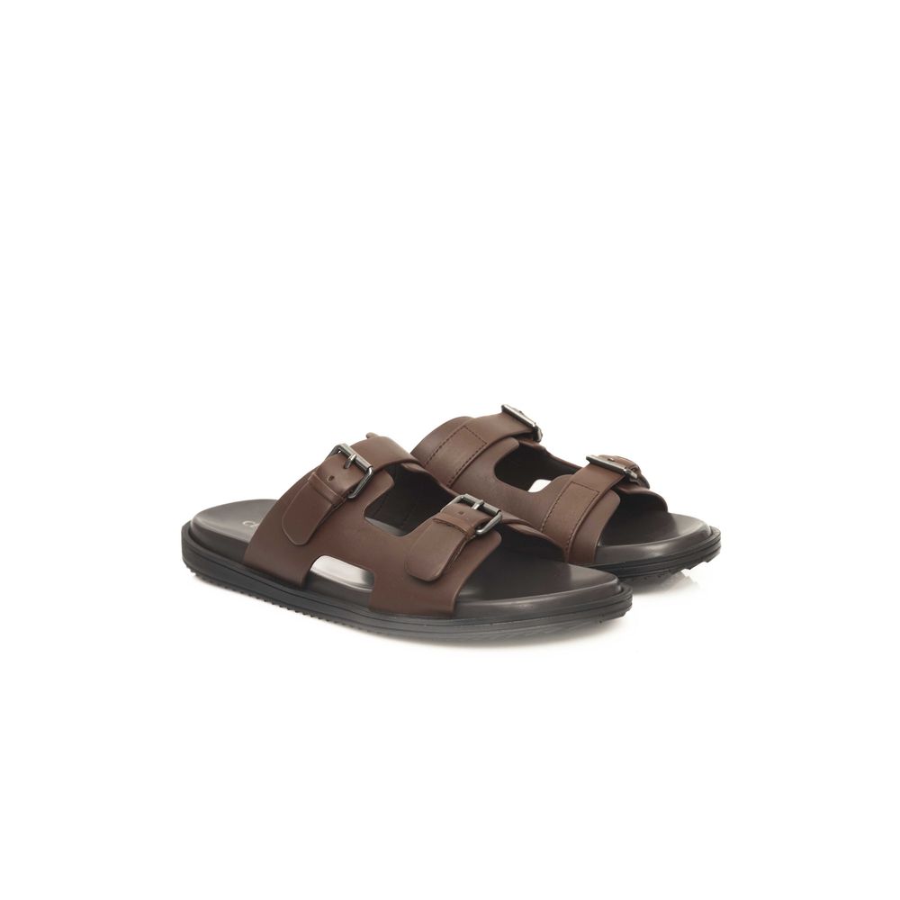 Cerruti 1881 Brown Cowhide Men Sandal - ClickThatClicks 