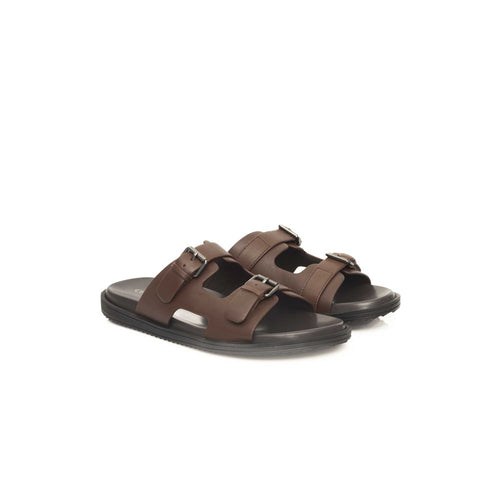 Cerruti 1881 Brown Cowhide Men Sandal - ClickThatClicks 