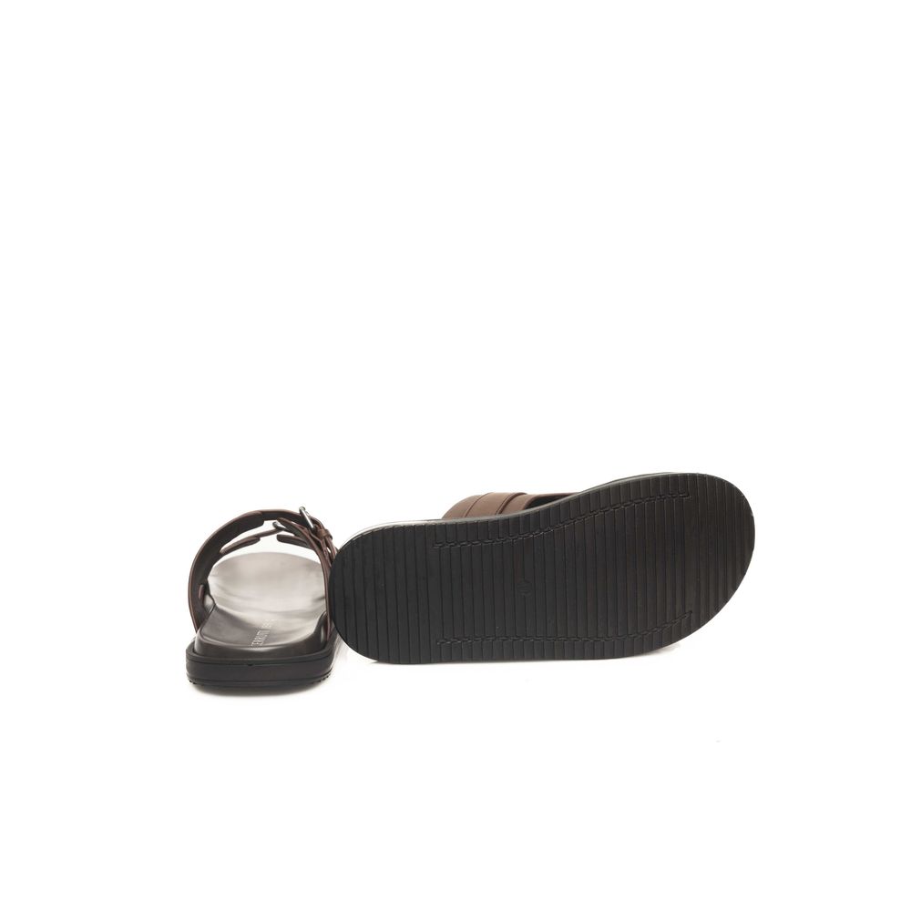 Cerruti 1881 Brown Cowhide Men Sandal - ClickThatClicks 