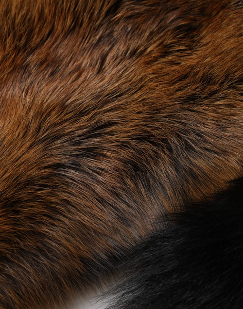Dolce & Gabbana Brown Red Fox Fur Neck Cashmere Warmer Scarf - ClickThatClicks 