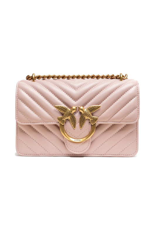 PINKO Powder Pink Love One Mini Shoulder Bag - ClickThatClicks 