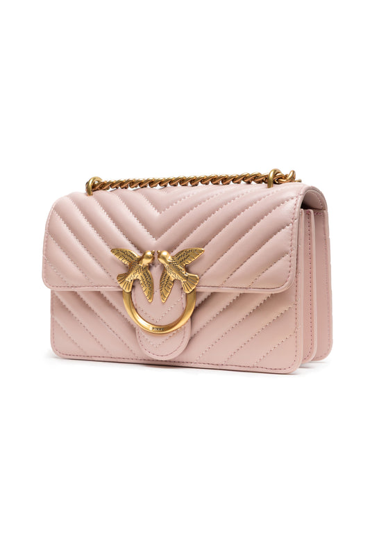 PINKO Powder Pink Love One Mini Shoulder Bag - ClickThatClicks 