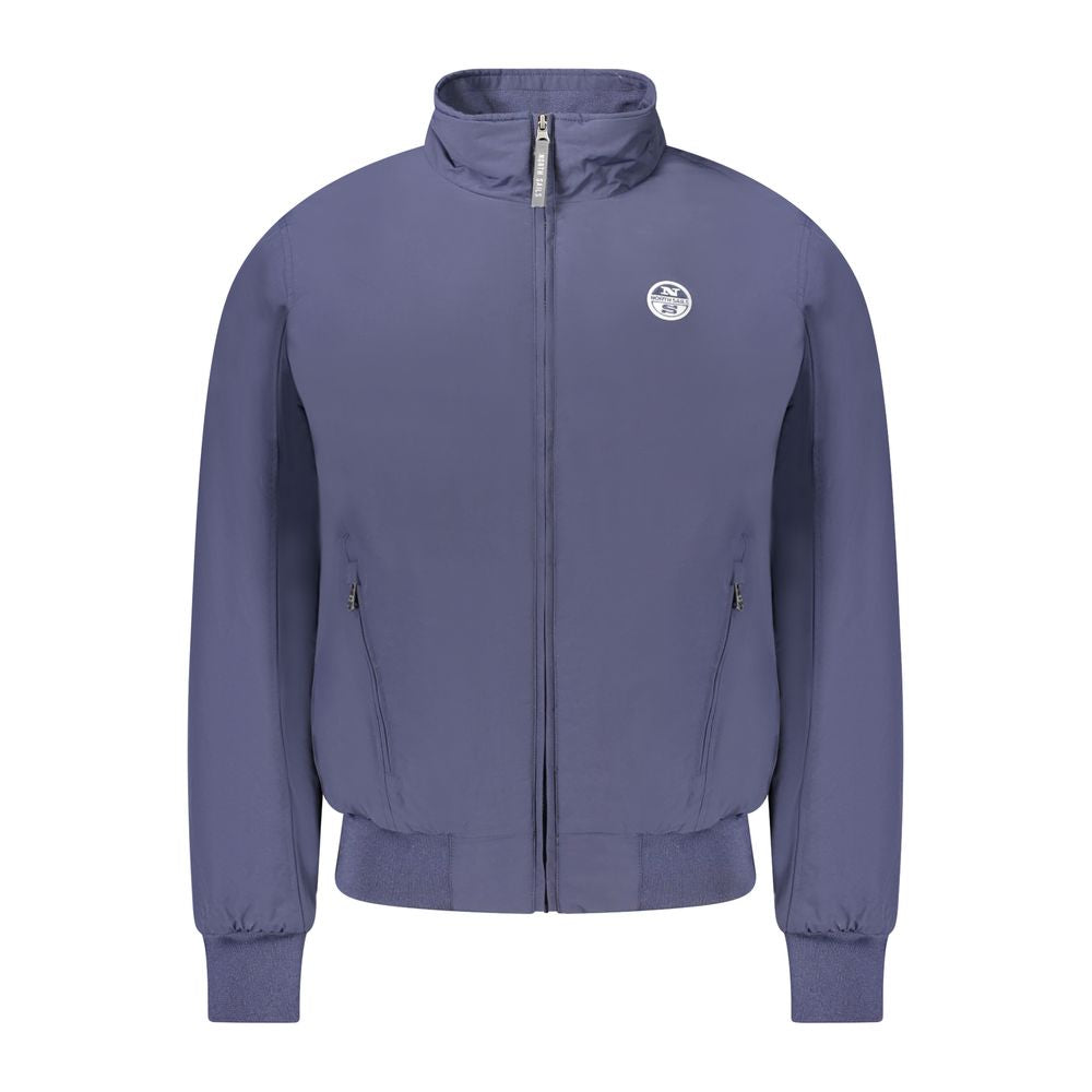 North Sails Blue Polyester Men's Bomber Jacket - ClickThatClicks 