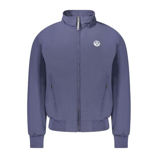 North Sails Blue Polyester Men's Bomber Jacket - ClickThatClicks 