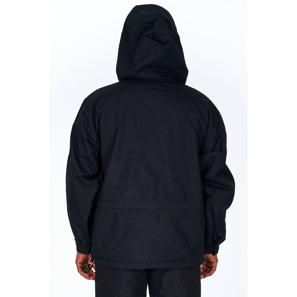 Ladakh Black Polyester Men's Jacket - ClickThatClicks 