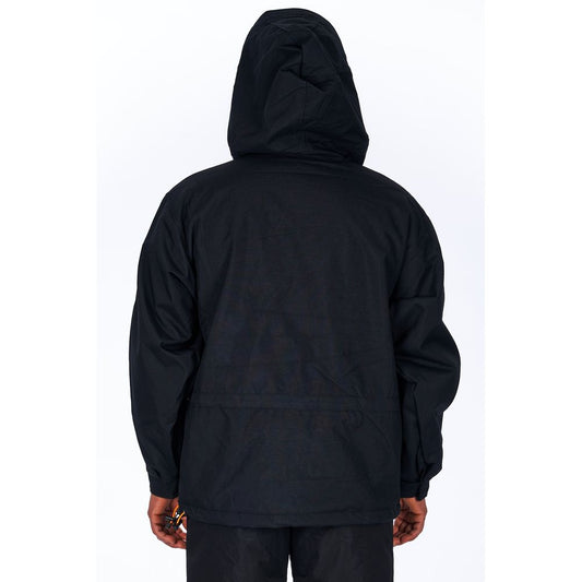 Ladakh Black Polyester Men's Jacket - ClickThatClicks 