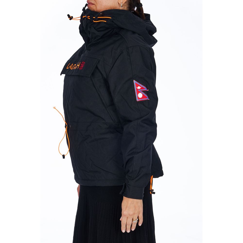 Ladakh Black Polyester Women Jacket - ClickThatClicks 