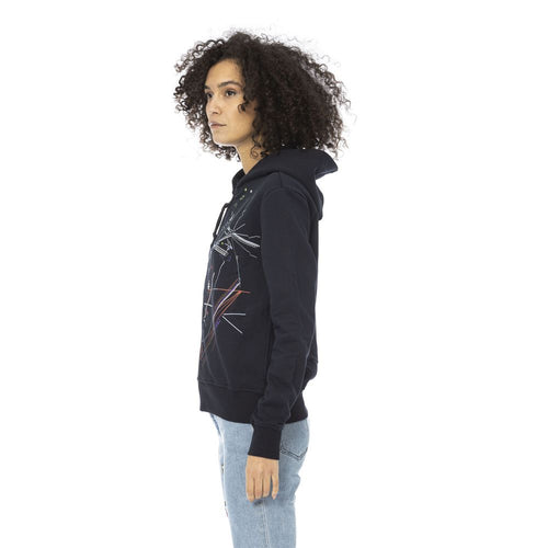 Mr&Mrs Italy Blue Cotton Women Sweatshirt - ClickThatClicks 