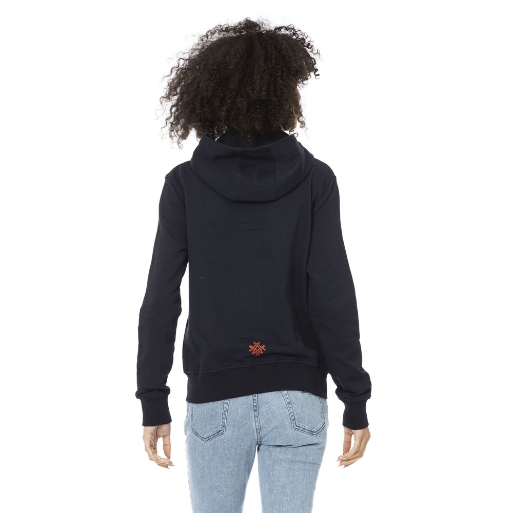 Mr&Mrs Italy Blue Cotton Women Sweatshirt - ClickThatClicks 