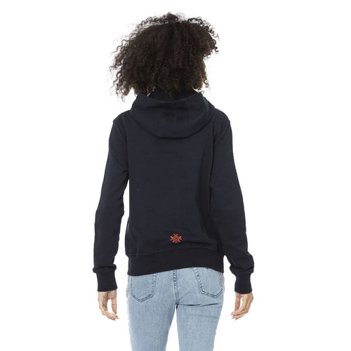 Mr&Mrs Italy Blue Cotton Women Sweatshirt - ClickThatClicks 