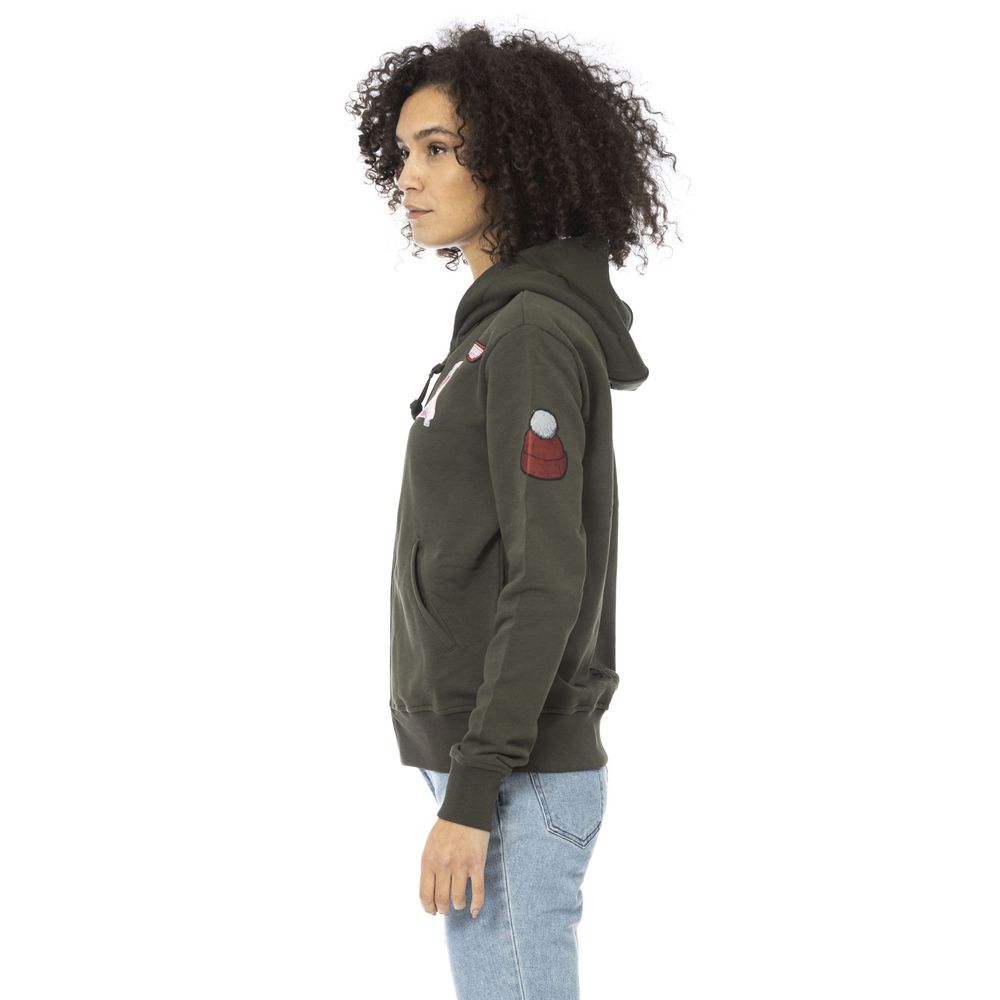 Mr&Mrs Italy Green Cotton Women Hoodie - ClickThatClicks 