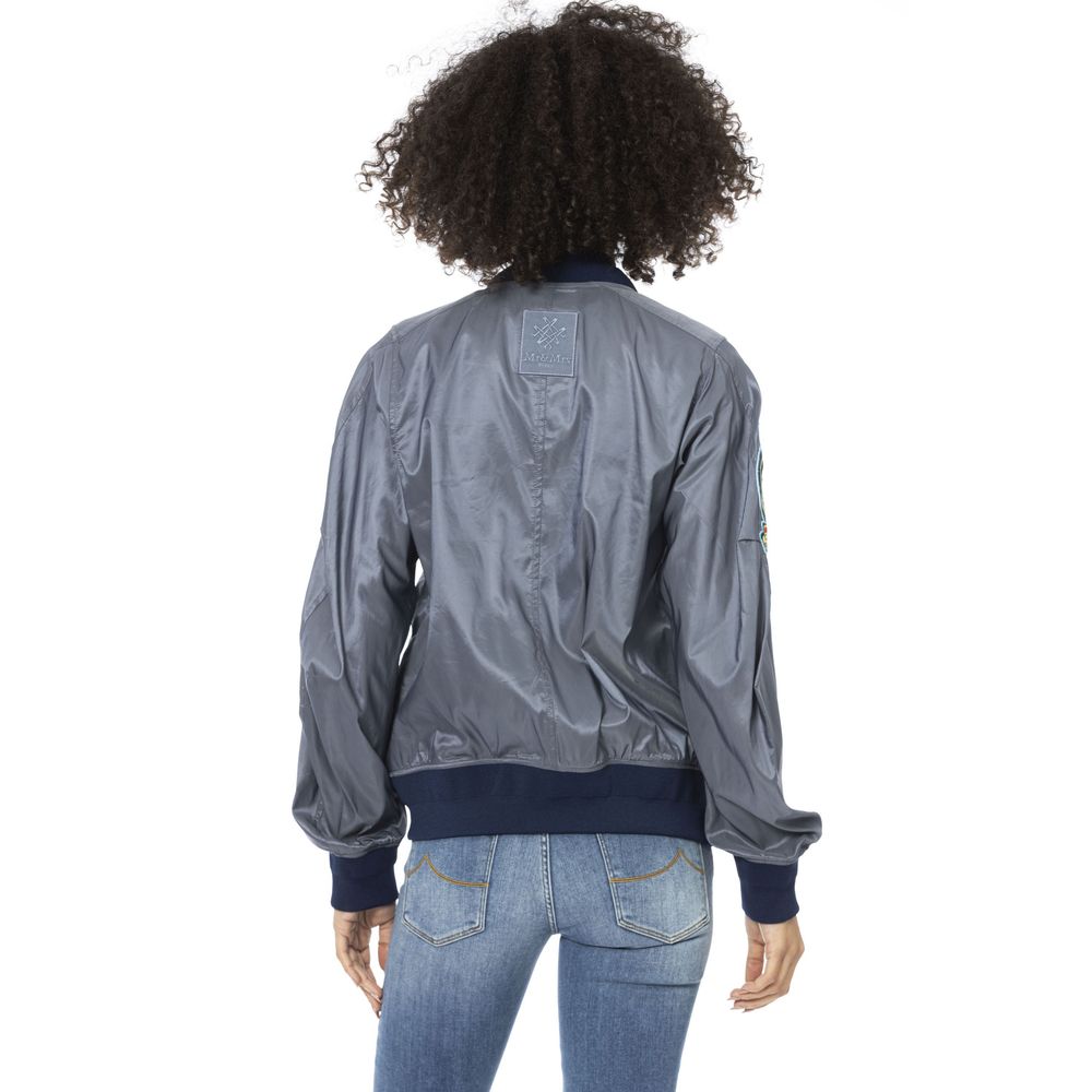 Mr&Mrs Italy Light Blue Polyamide Women Jacket - ClickThatClicks 