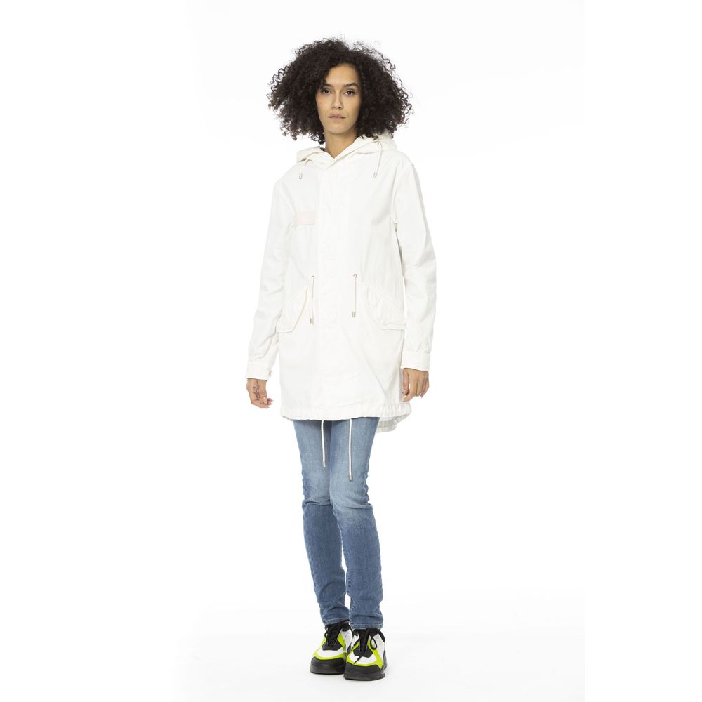 Mr&Mrs Italy White Cotton Women Parka - ClickThatClicks 