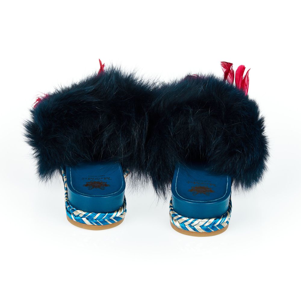 Mr&Mrs Italy Blue Lamb Leather Women Sandal - ClickThatClicks 