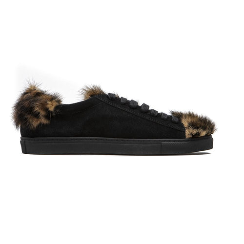 Mr&Mrs Italy Black Leather Women Sneaker - ClickThatClicks 