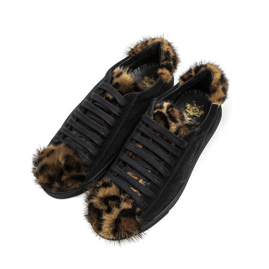 Mr&Mrs Italy Black Leather Women Sneaker - ClickThatClicks 