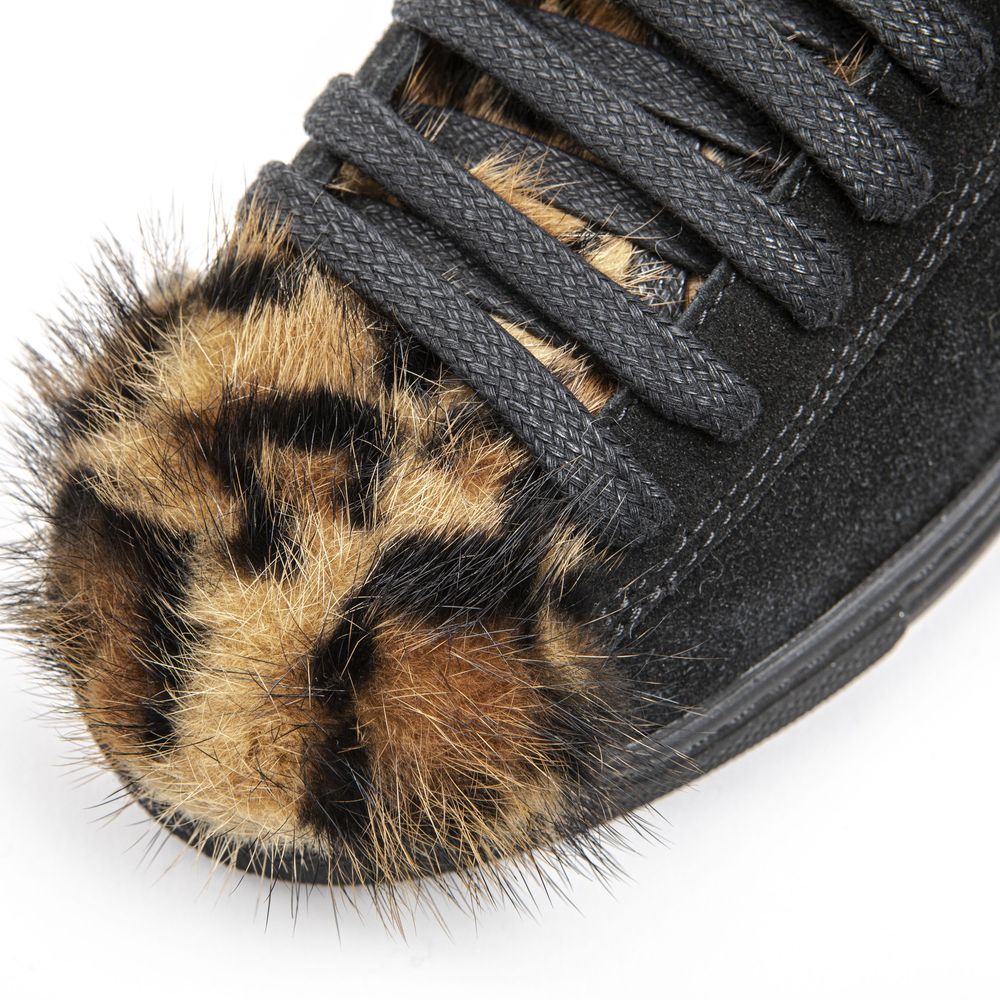 Mr&Mrs Italy Black Leather Women Sneaker - ClickThatClicks 