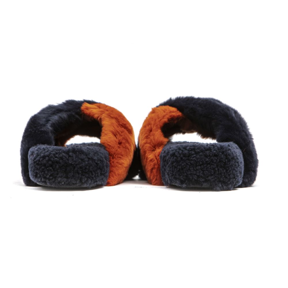 Mr&Mrs Italy Blue Rabbit Fur Women Sandal - ClickThatClicks 