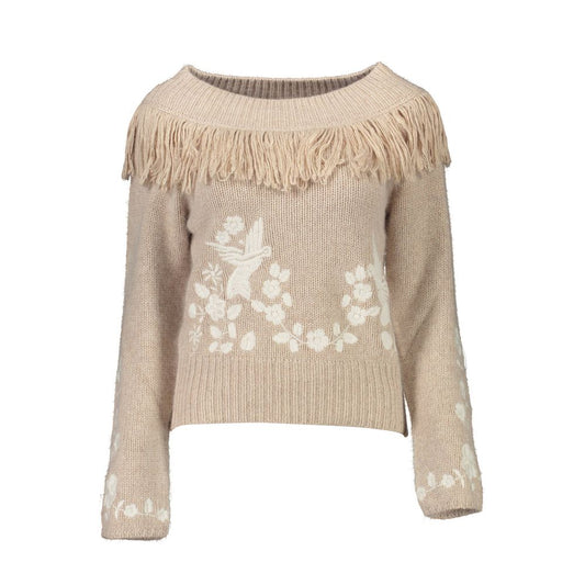 Blugirl Beige Viscose Women's Sweater - ClickThatClicks 