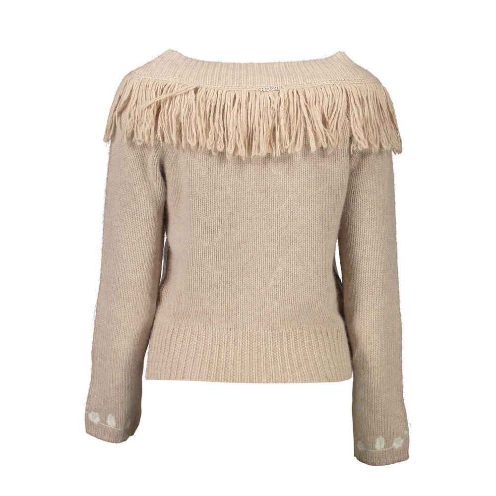 Blugirl Beige Viscose Women's Sweater - ClickThatClicks 