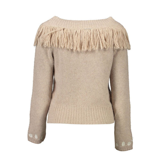 Blugirl Beige Viscose Women's Sweater - ClickThatClicks 