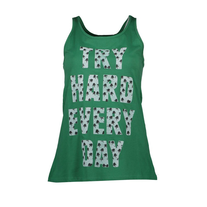 Silvian Heach Green Cotton Tank Top