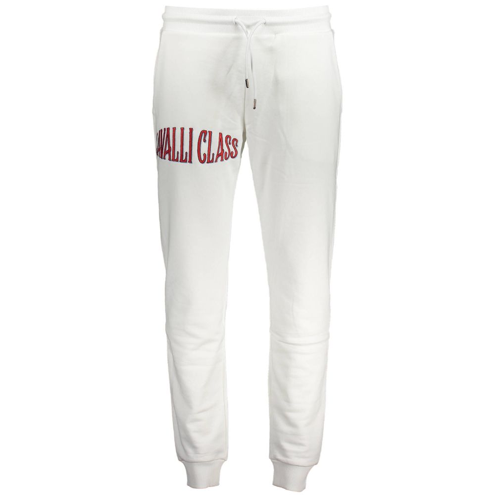 Cavalli Class Bianco Cotton Men's Sweatpant - ClickThatClicks 