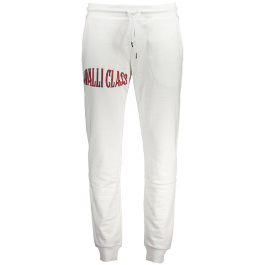 Cavalli Class Bianco Cotton Men's Sweatpant - ClickThatClicks 