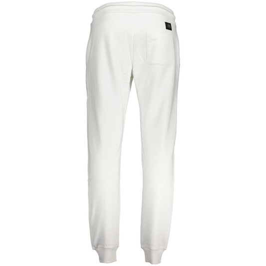 Cavalli Class Bianco Cotton Men's Sweatpant - ClickThatClicks 
