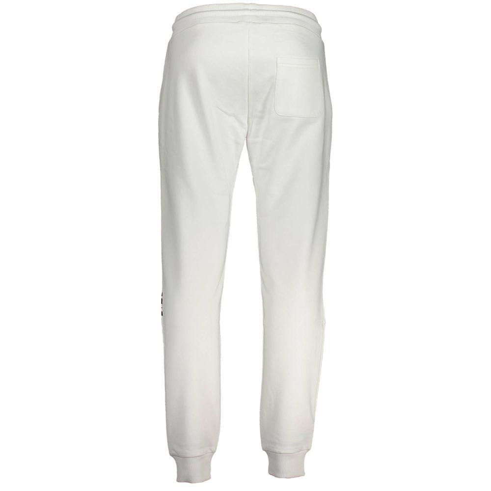 Cavalli Class Bianco Cotton Men Sport Pant - ClickThatClicks 
