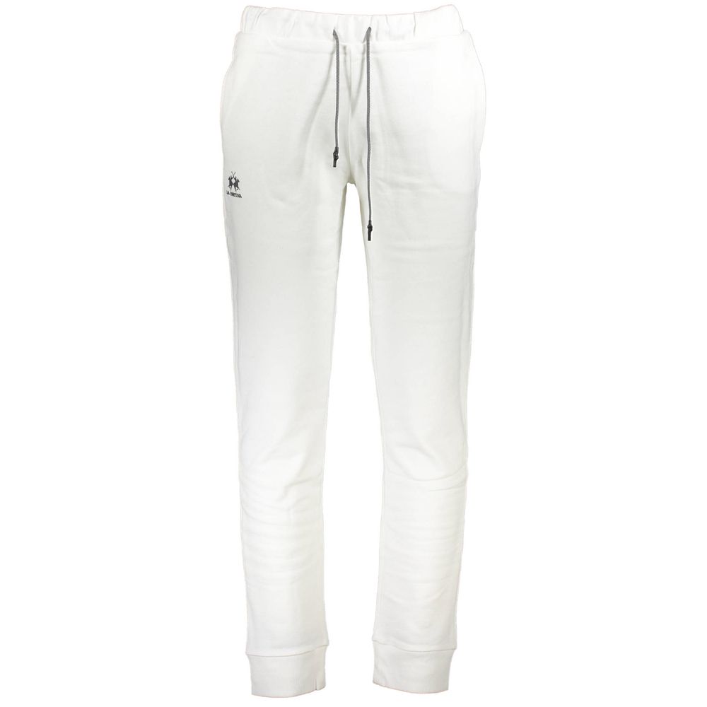 La Martina White Cotton Men's Track Pant - ClickThatClicks 