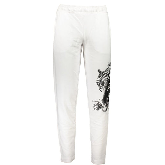 Cavalli Class Bianco Cotton Men's Track Pant - ClickThatClicks 