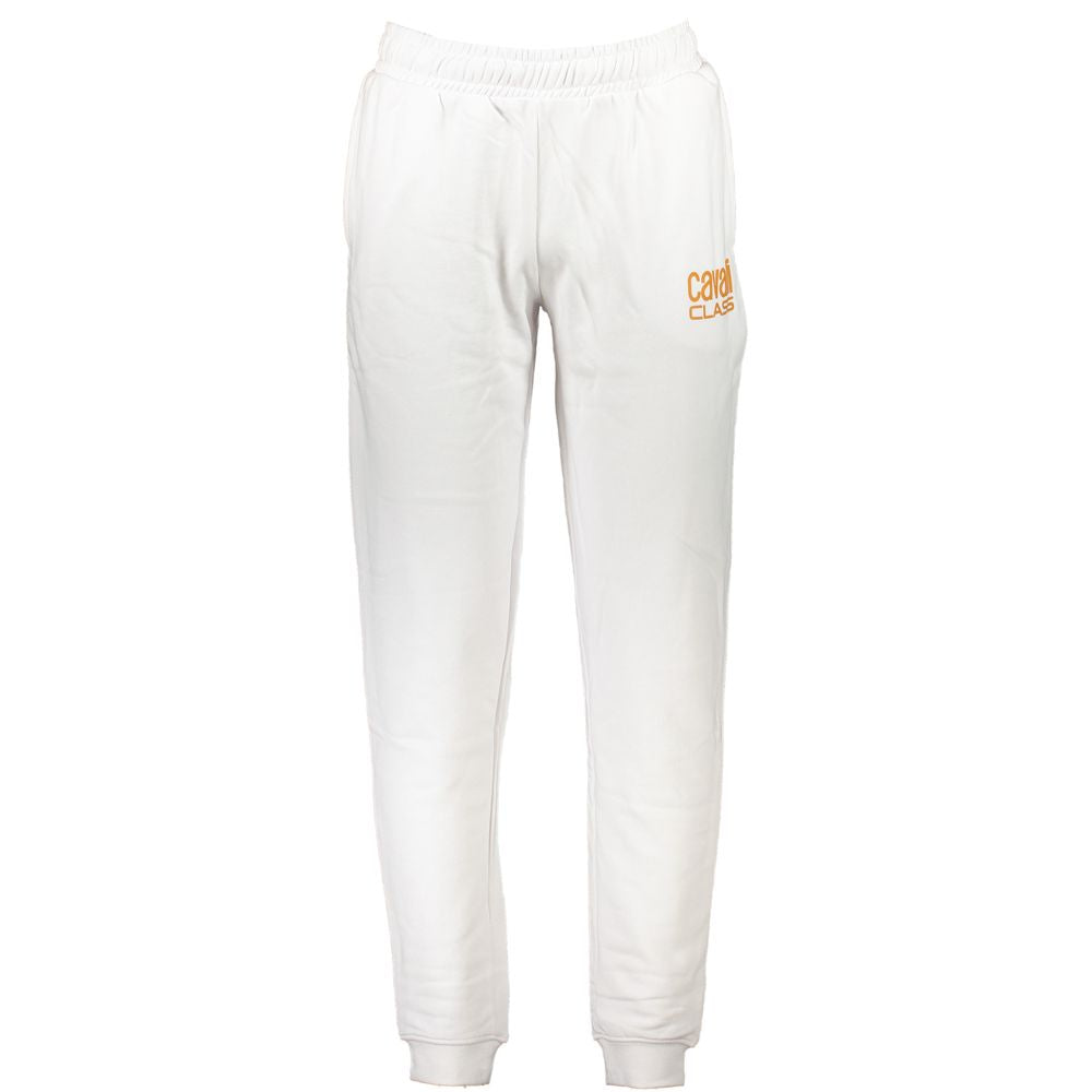 Cavalli Class Bianco Cotton Men Hoodie - ClickThatClicks 