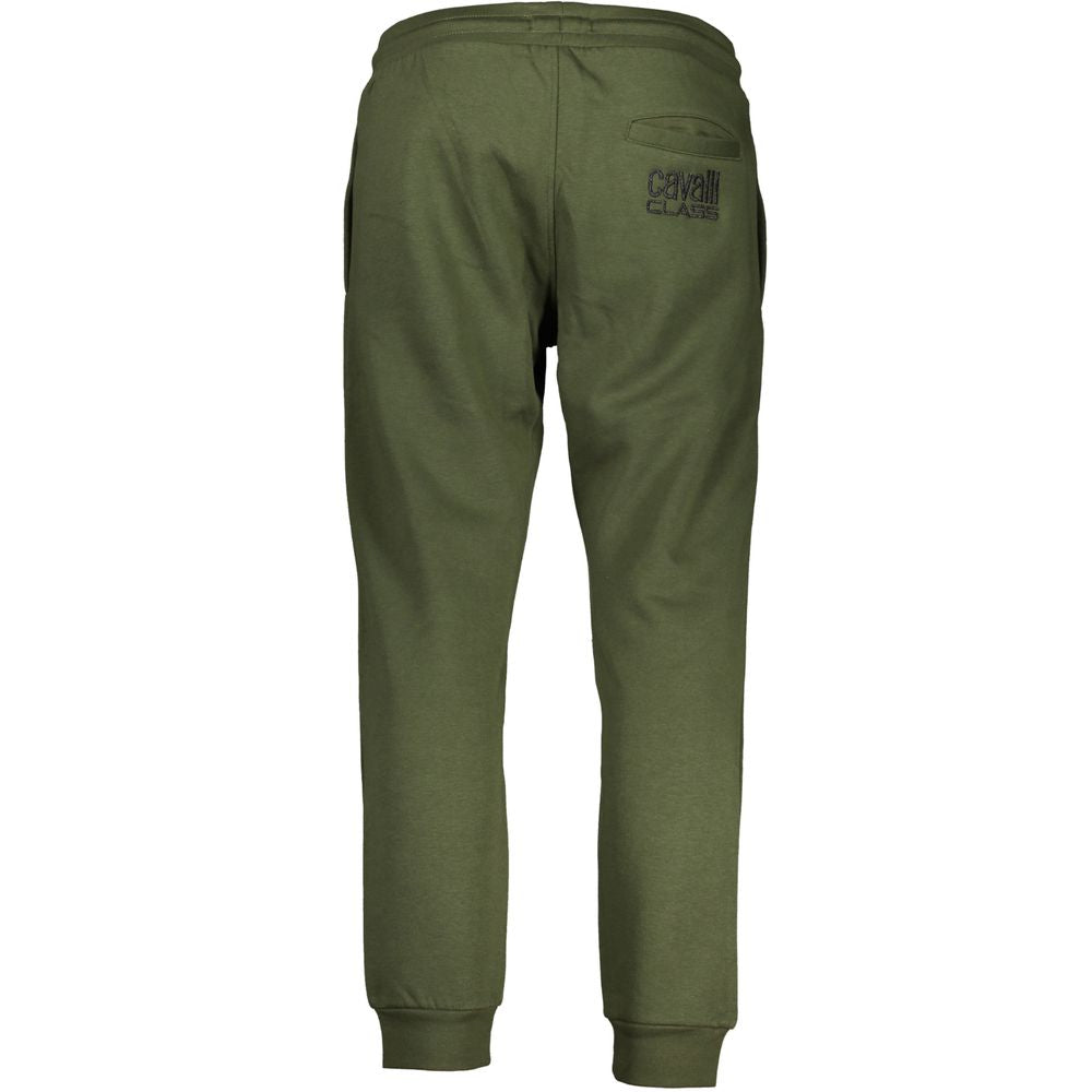 Cavalli Class Verde Polyester Men Sweatpant - ClickThatClicks 