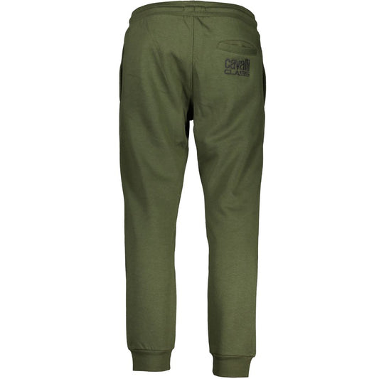 Cavalli Class Verde Polyester Men Sweatpant - ClickThatClicks 