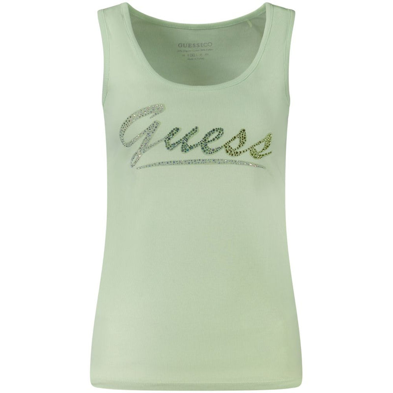 Guess Jeans Green Cotton Tank Top
