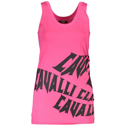 Cavalli Class Rosa Cotton Woman Tank Top - ClickThatClicks 