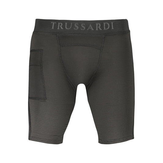 Trussardi Black Polyester Men's Workout Legging - ClickThatClicks 