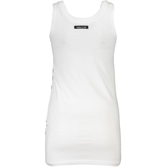 Cavalli Class White Cotton Women Tank Top - ClickThatClicks 