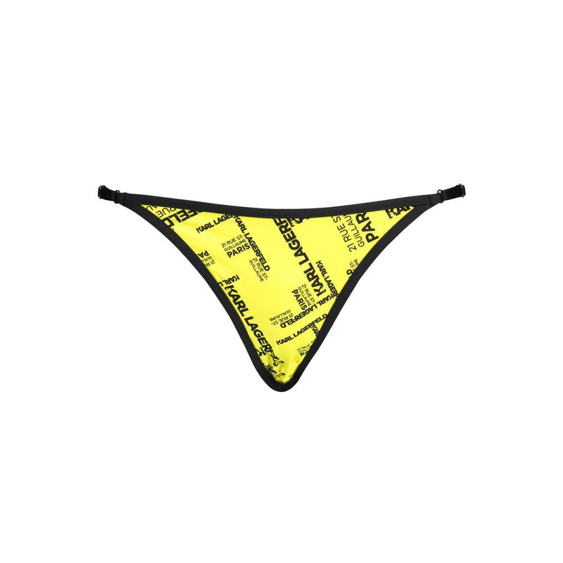 Karl Lagerfeld Yellow Elastane Swimwear